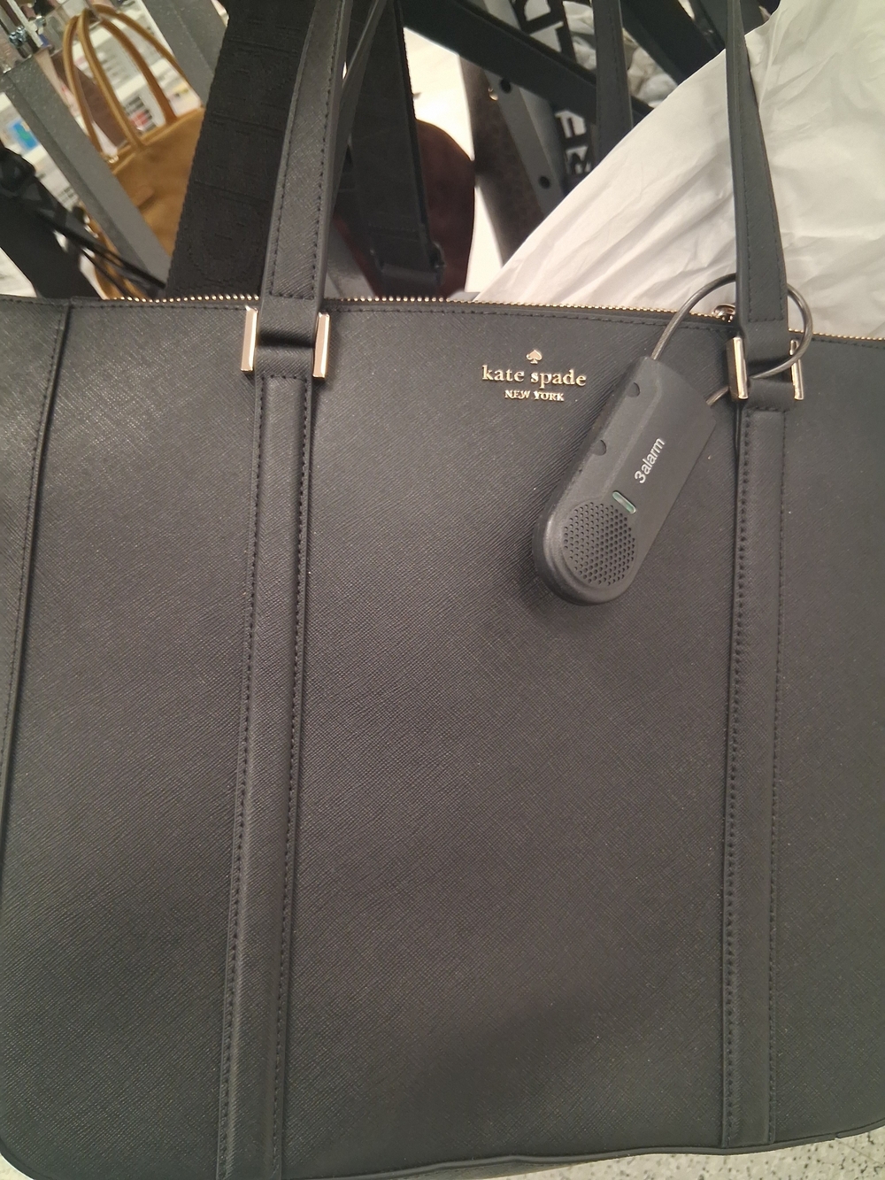 kate spade Black Saffiano Leather Laptop Tote